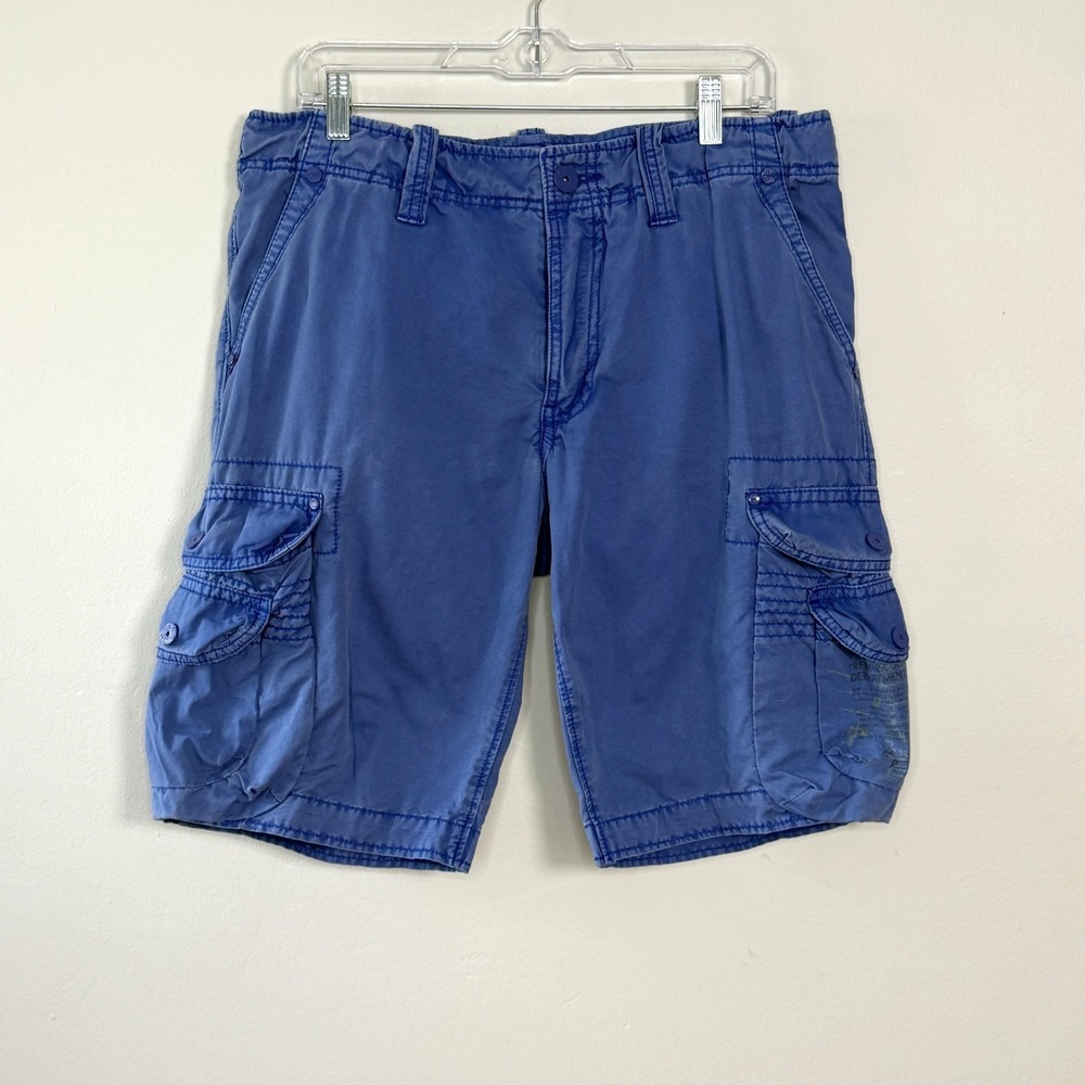 Jet Lag Vintage Cargo Shorts Mens 33 Blue Pockets Flavoures Super 6 Streetwear